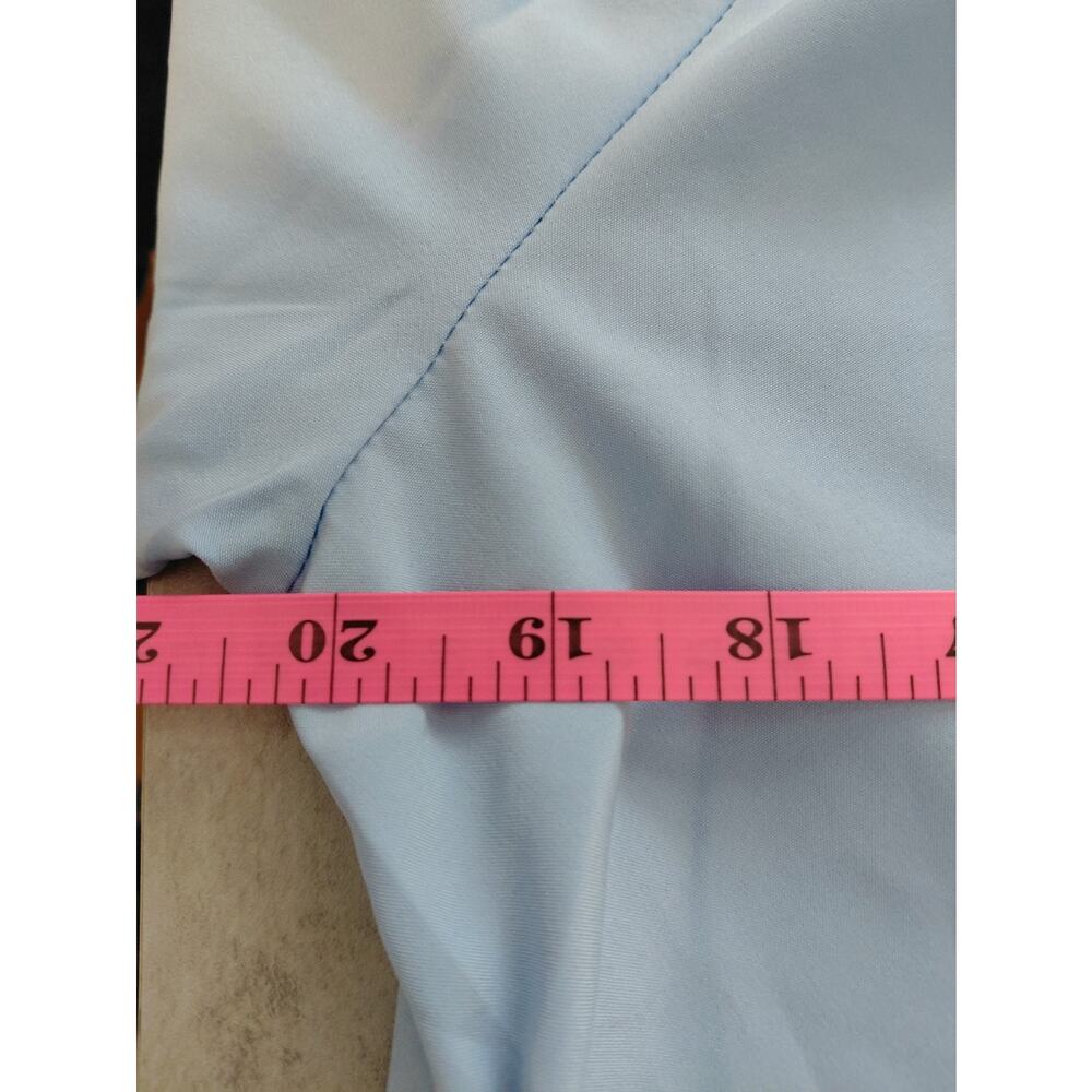 NWT Aureliennes Light Blue Tie-Waist Shirt Oversized Size XS/S Tailored Minimal - Picture 13 of 15